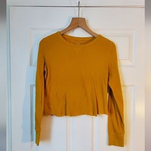 Cropped long sleeve top
